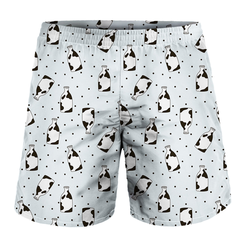 Cow Milk Bottle Pattern Print Men's Shorts