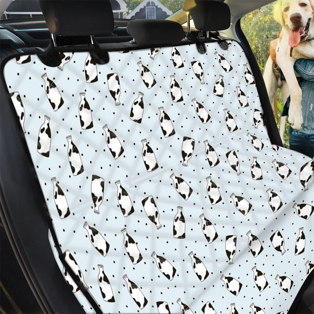 Cow Milk Bottle Pattern Print Pet Car Back Seat Cover