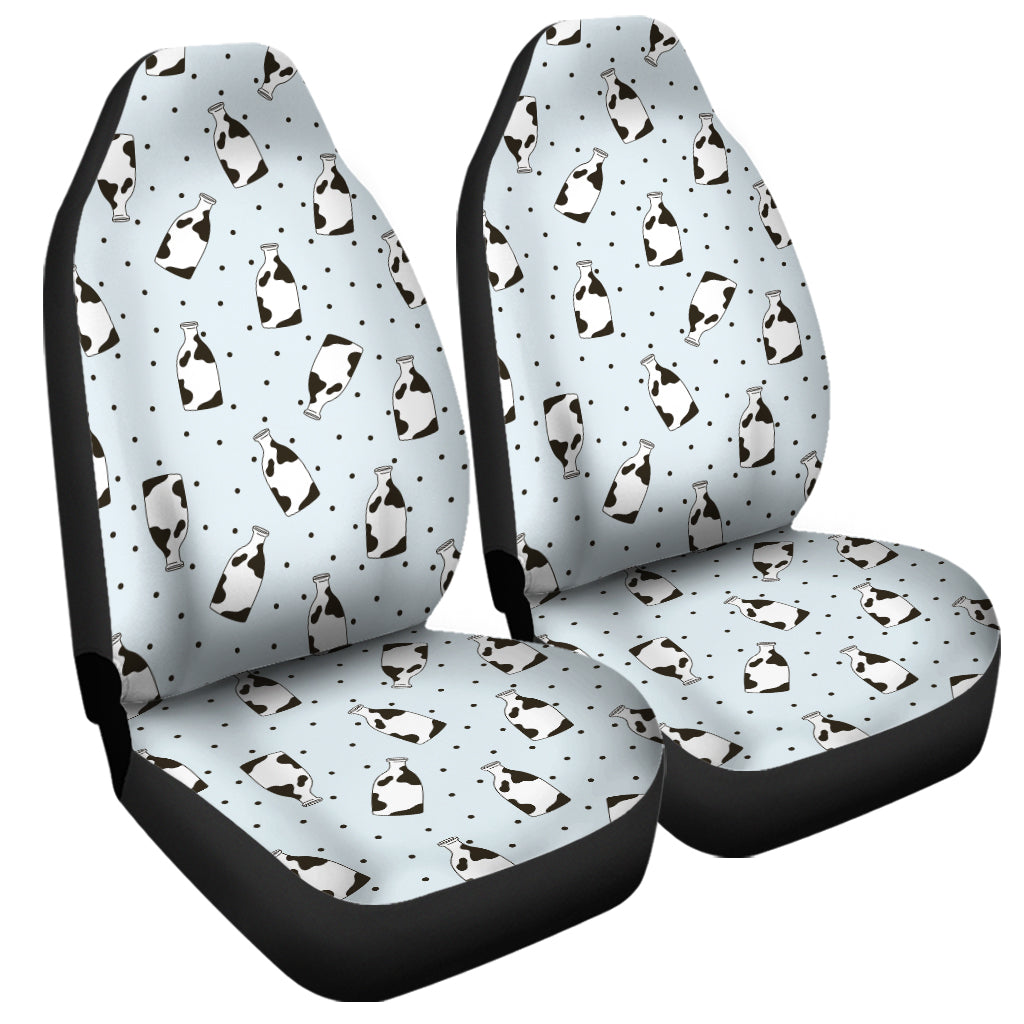 Cow Milk Bottle Pattern Print Universal Fit Car Seat Covers