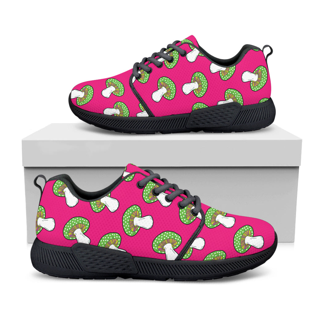 Crazy Mushroom Pattern Print Black Athletic Shoes