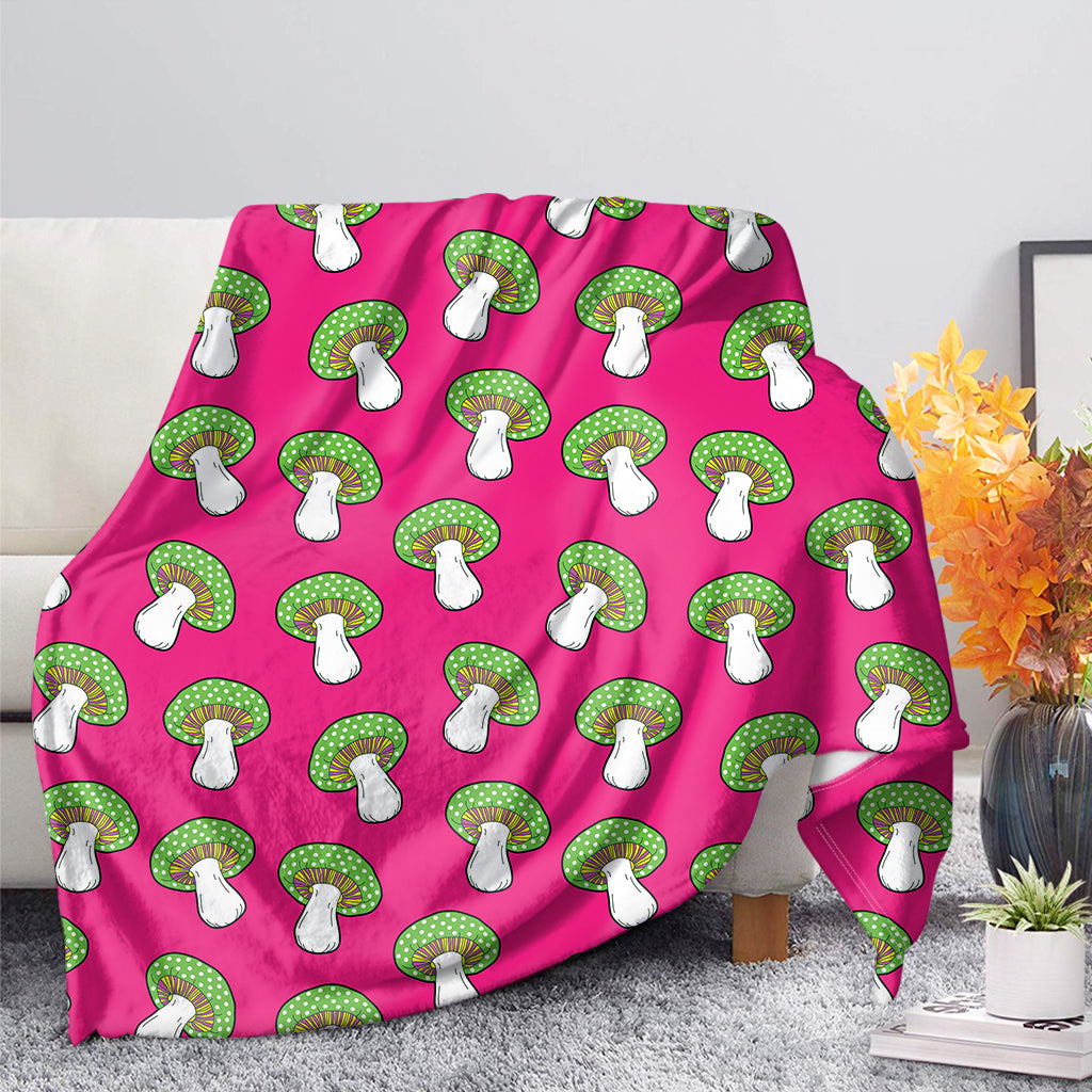 Crazy Mushroom Pattern Print Blanket