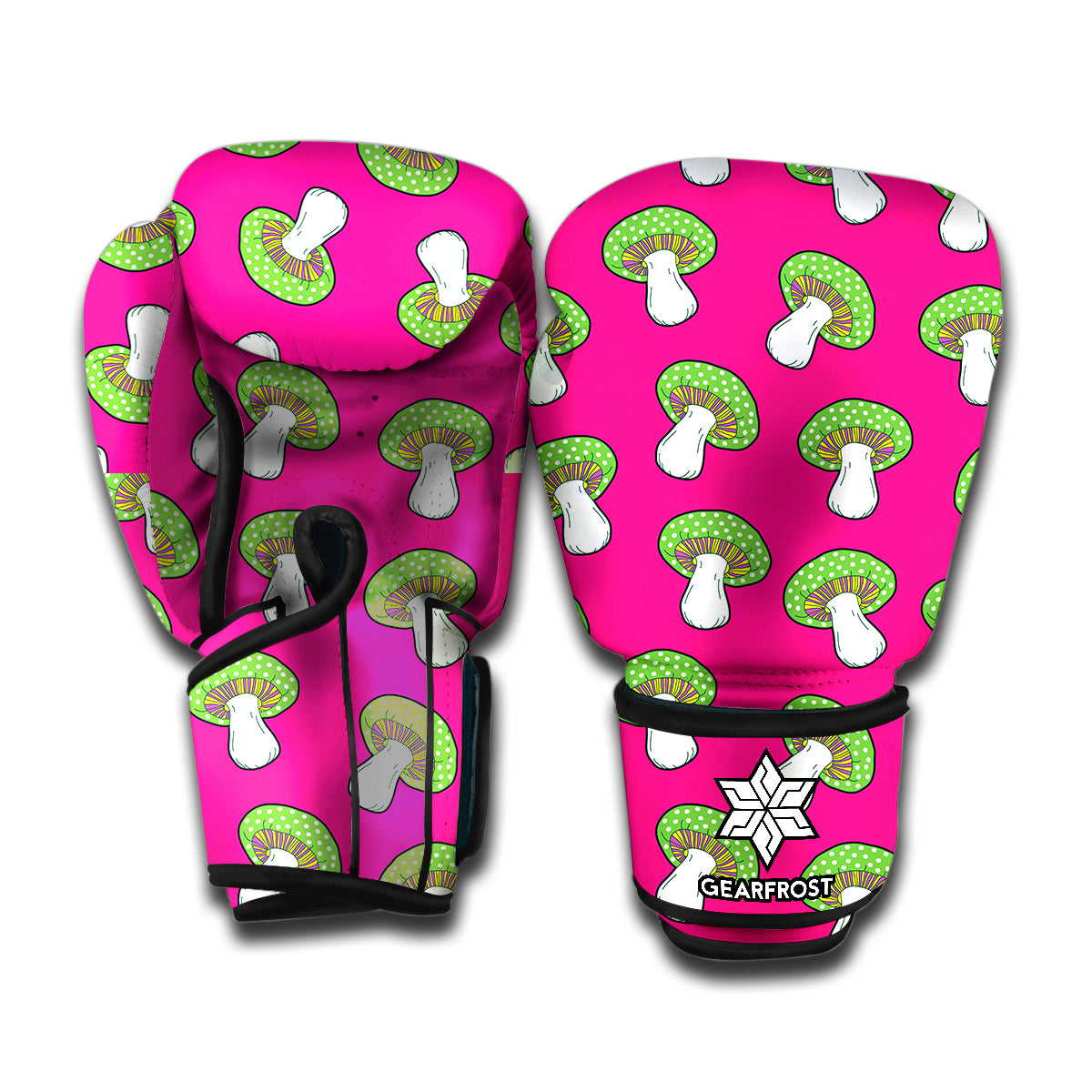 Crazy Mushroom Pattern Print Boxing Gloves