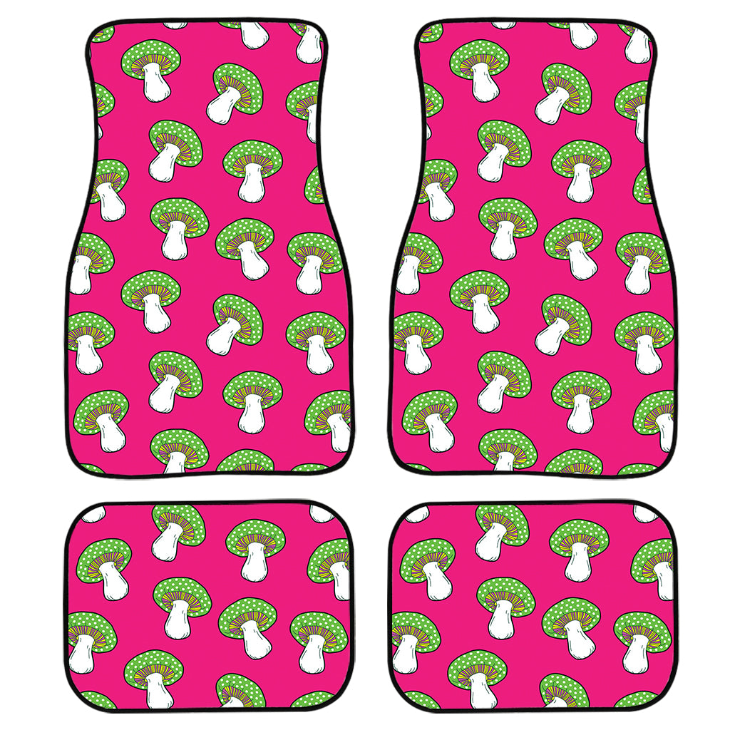 Crazy Mushroom Pattern Print Front and Back Car Floor Mats