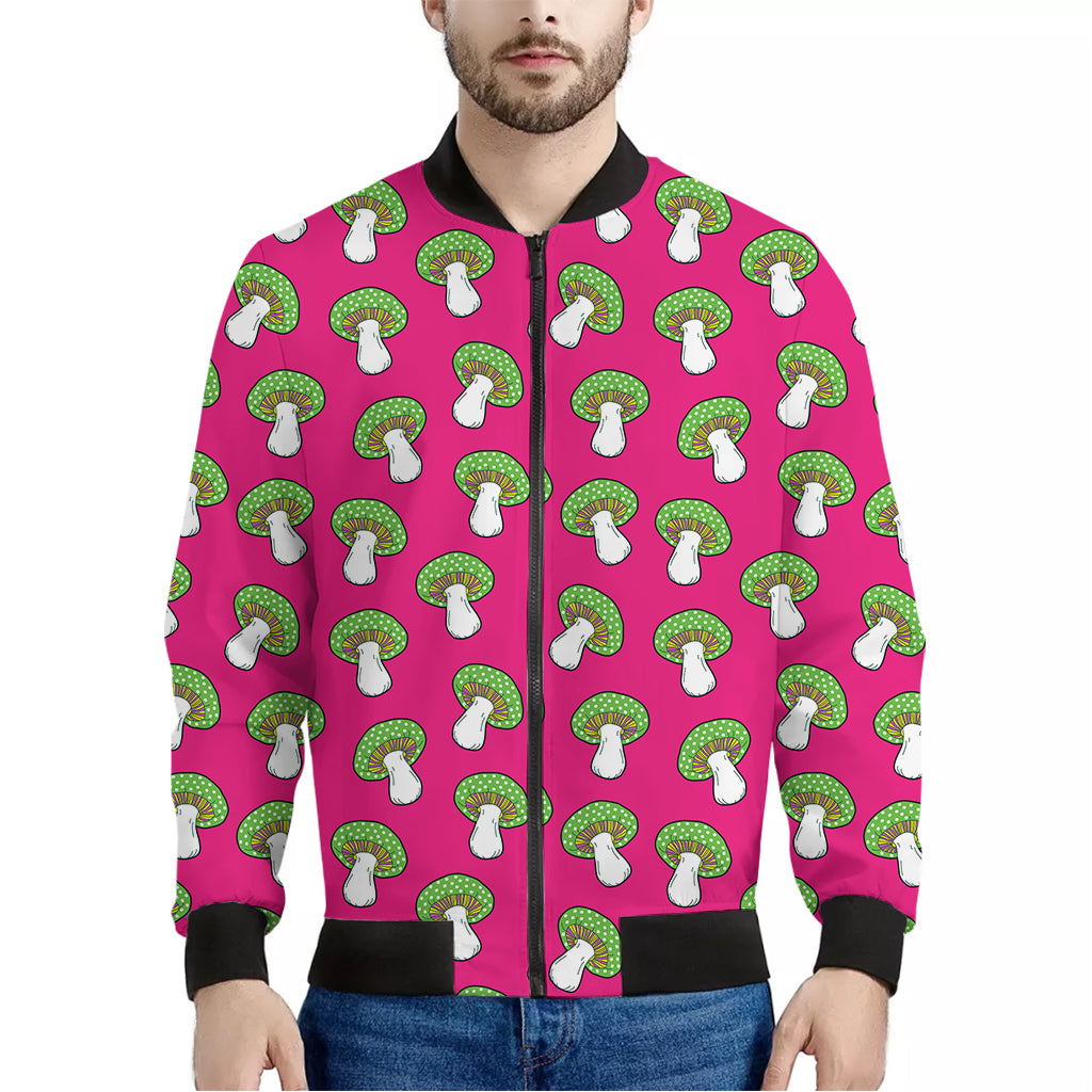 Crazy Mushroom Pattern Print Men's Bomber Jacket