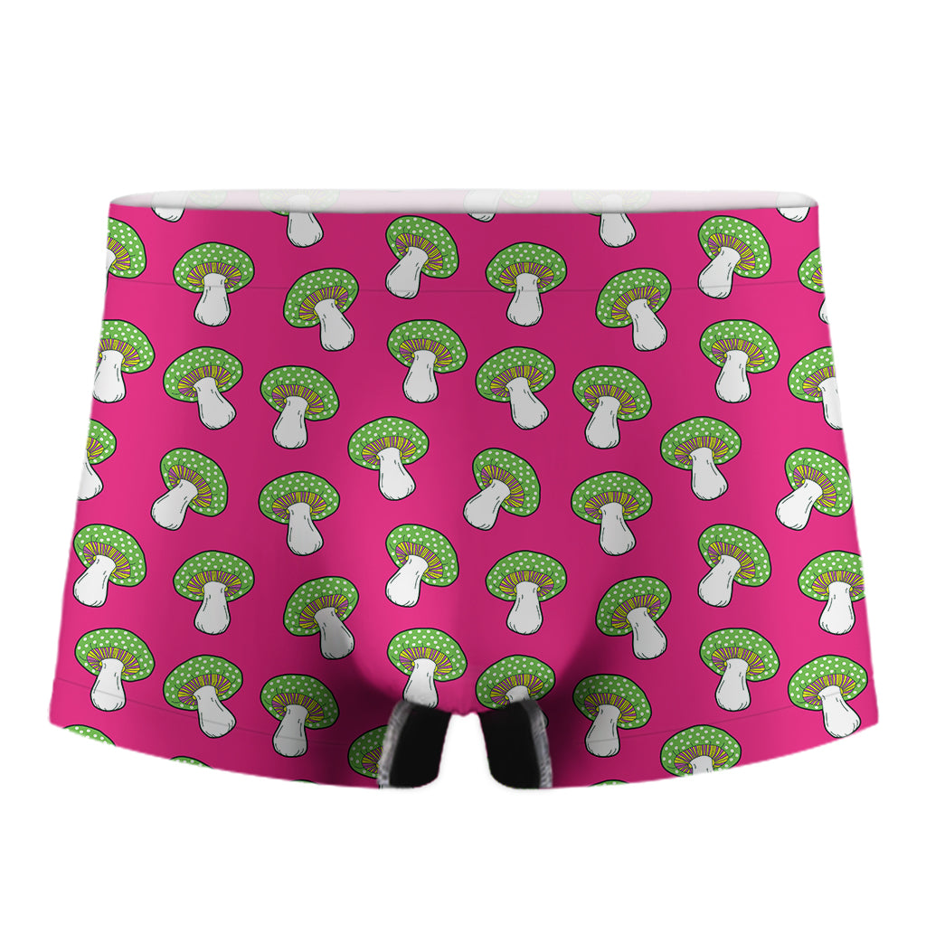 Crazy Mushroom Pattern Print Men's Boxer Briefs