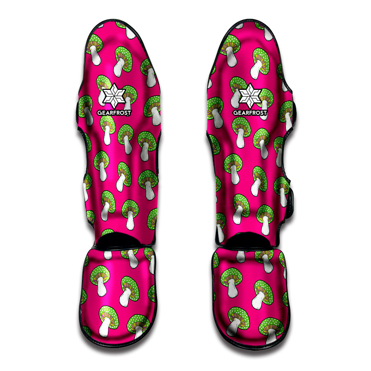 Crazy Mushroom Pattern Print Muay Thai Shin Guards