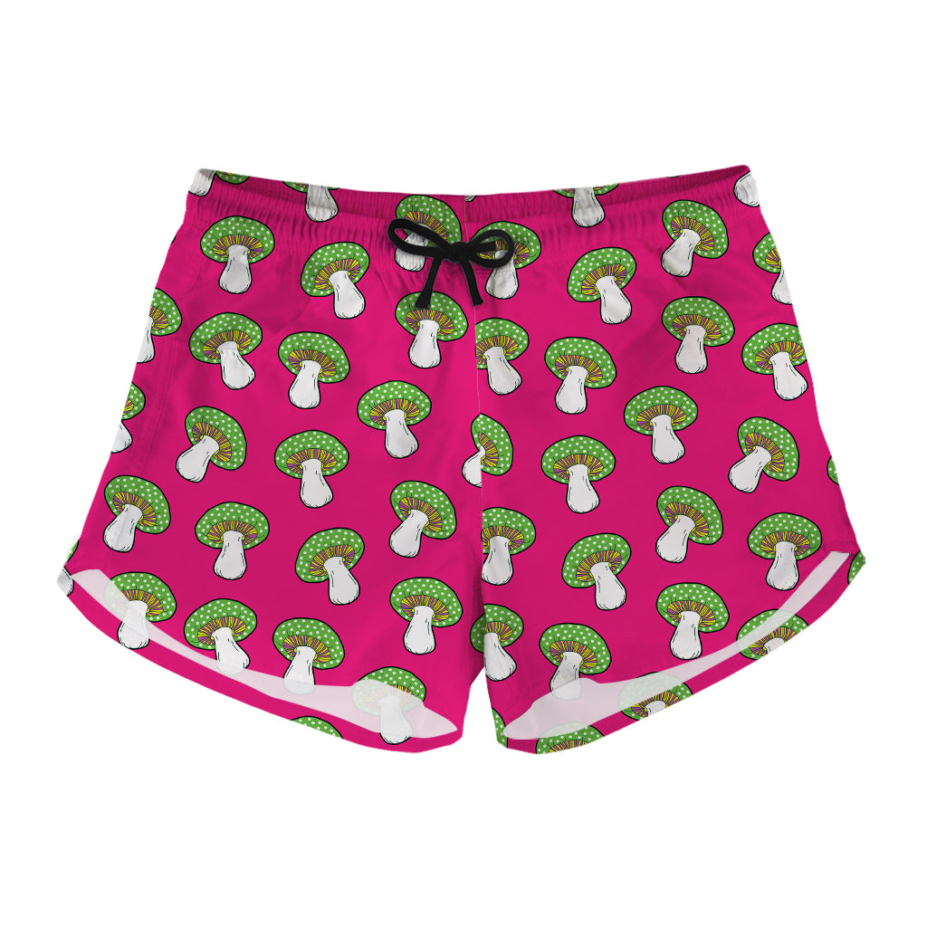 Crazy Mushroom Pattern Print Women's Shorts