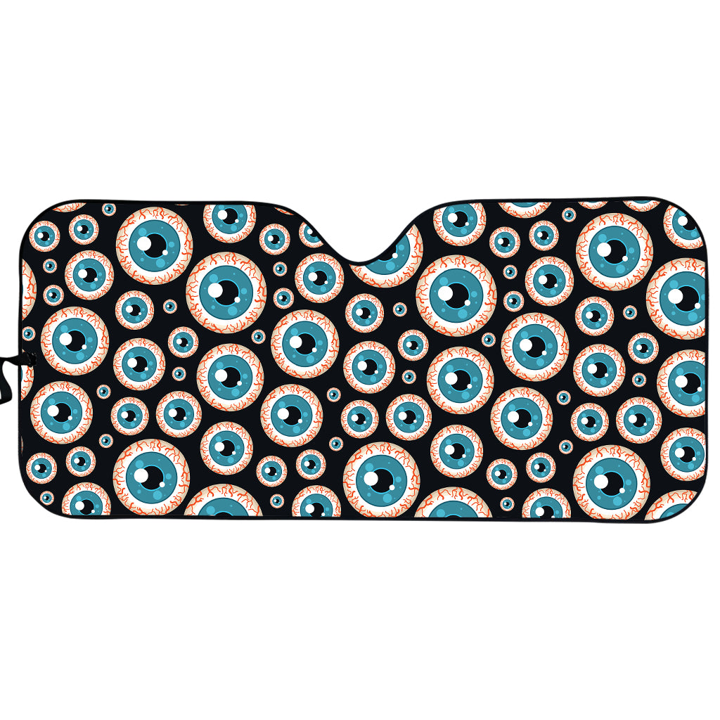 Creepy Eyeball Pattern Print Car Sun Shade