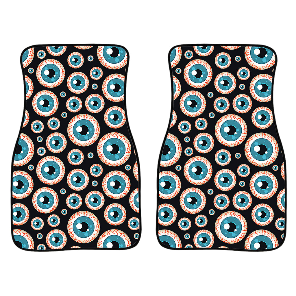 Creepy Eyeball Pattern Print Front Car Floor Mats