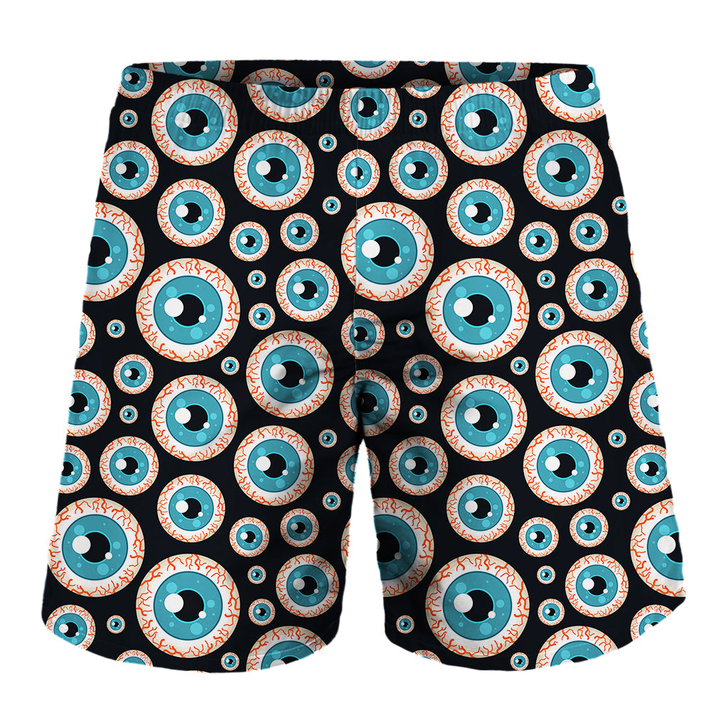 Creepy Eyeball Pattern Print Men's Shorts