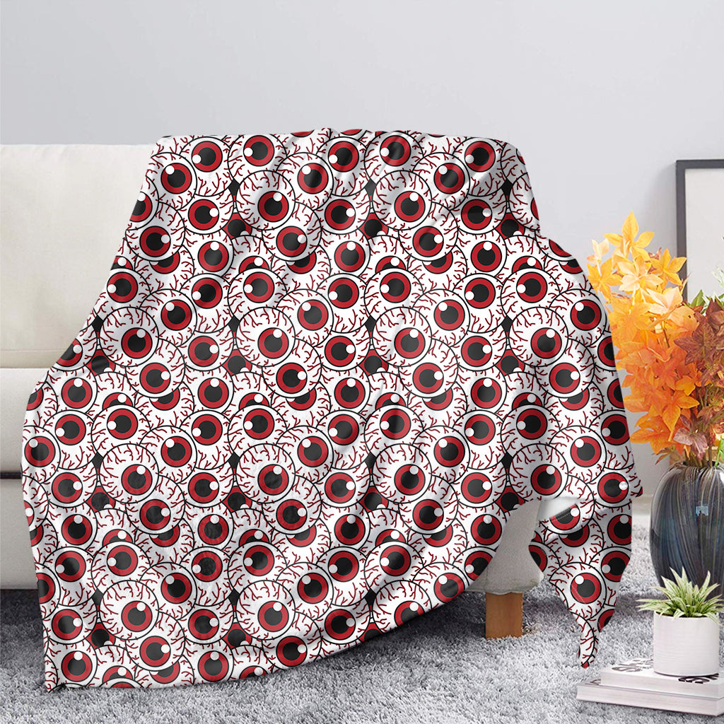 Creepy Red Eyeball Pattern Print Blanket