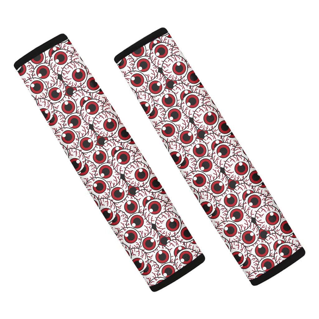 Creepy Red Eyeball Pattern Print Car Seat Belt Covers