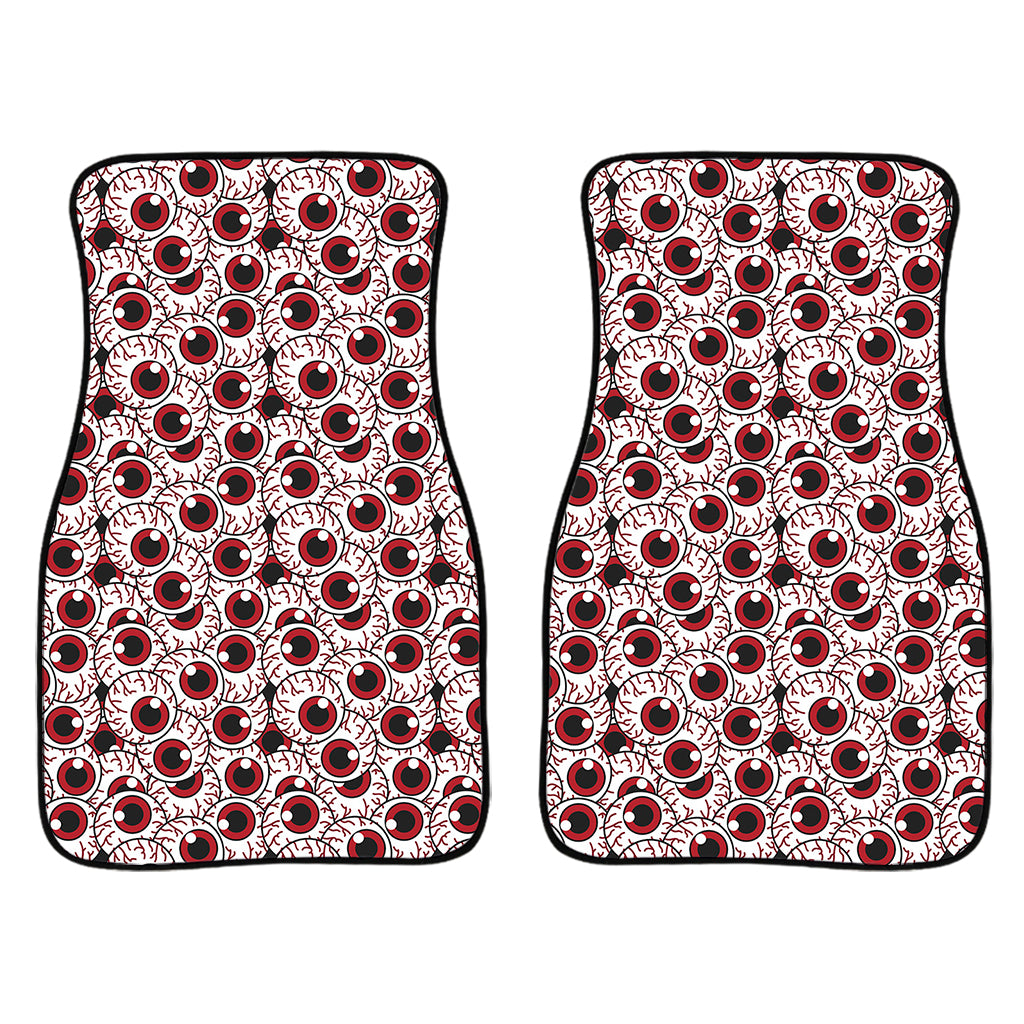 Creepy Red Eyeball Pattern Print Front Car Floor Mats