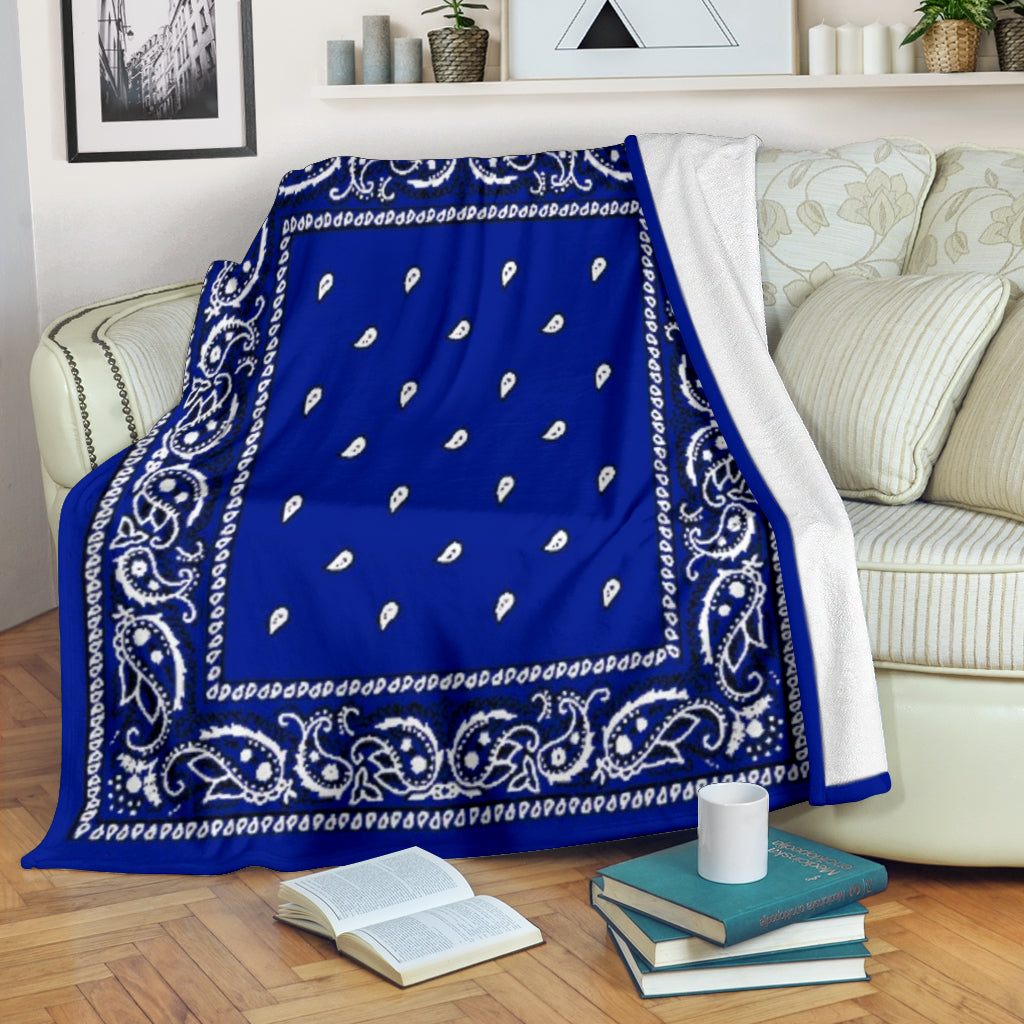 Crip Blue Bandana Blanket