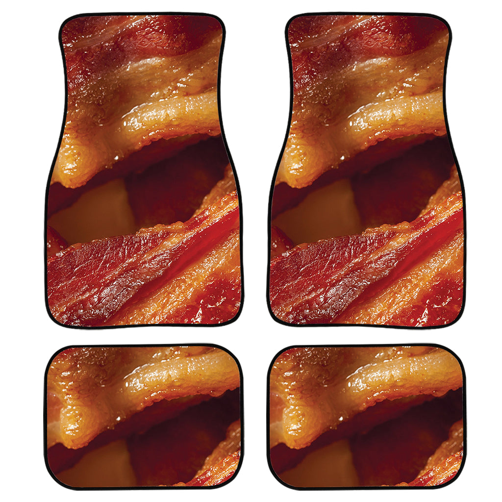 Crispy Bacon Print Front and Back Car Floor Mats