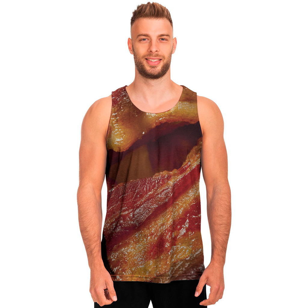 Crispy Bacon Print Men's Tank Top