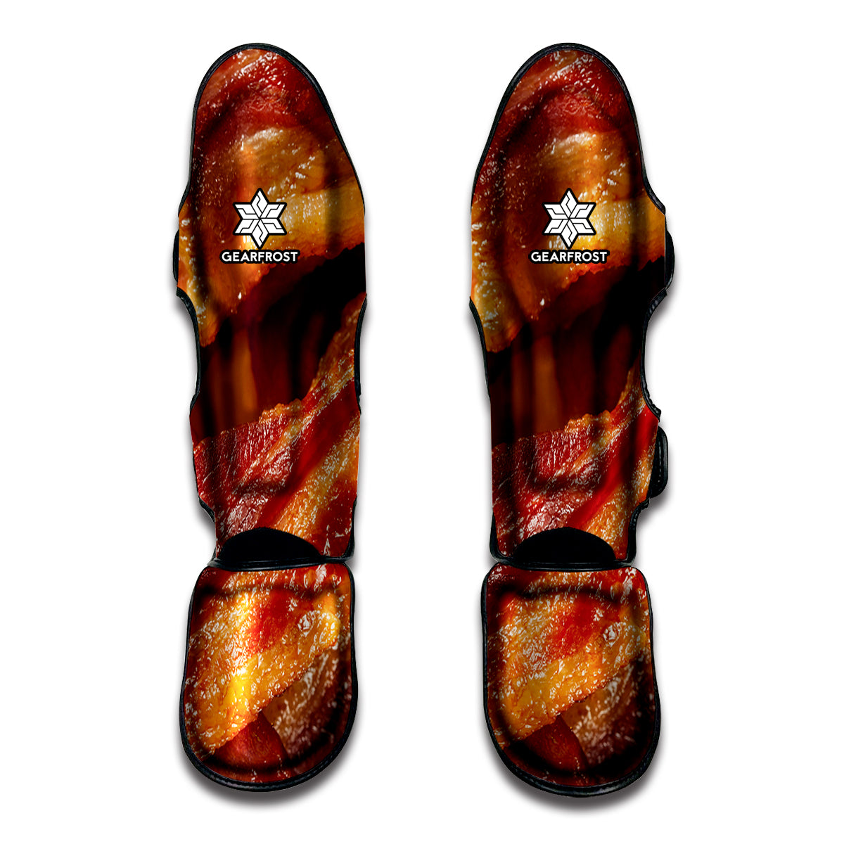 Crispy Bacon Print Muay Thai Shin Guards