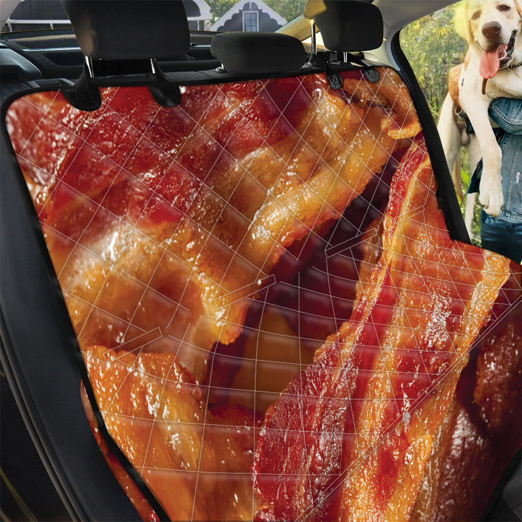 Crispy Bacon Print Pet Car Back Seat Cover