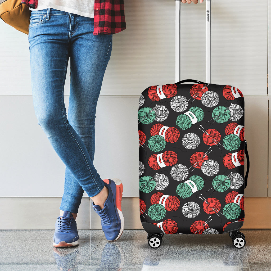 Crochet Yarn Pattern Print Luggage Cover