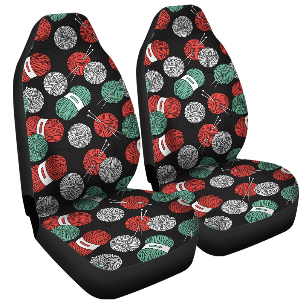 Crochet Yarn Pattern Print Universal Fit Car Seat Covers