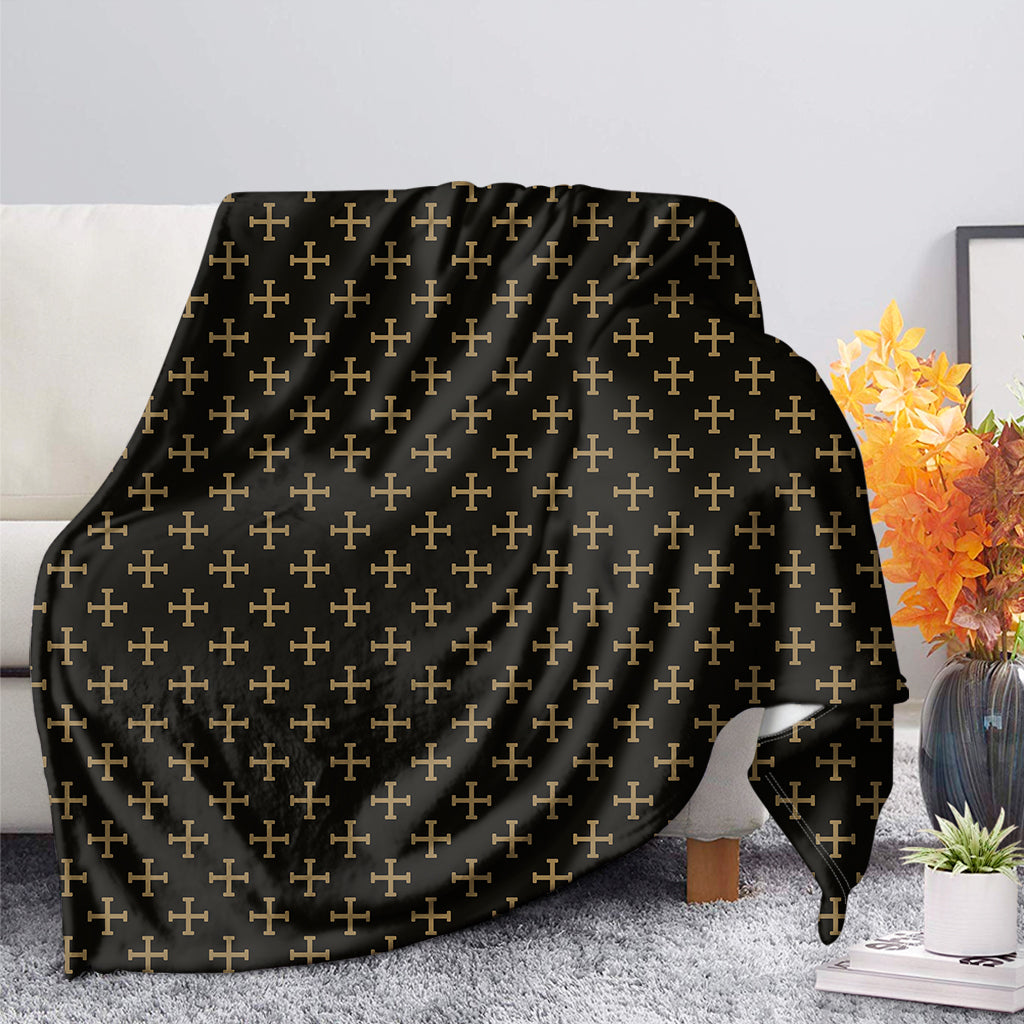 Cross Orthodox Pattern Print Blanket