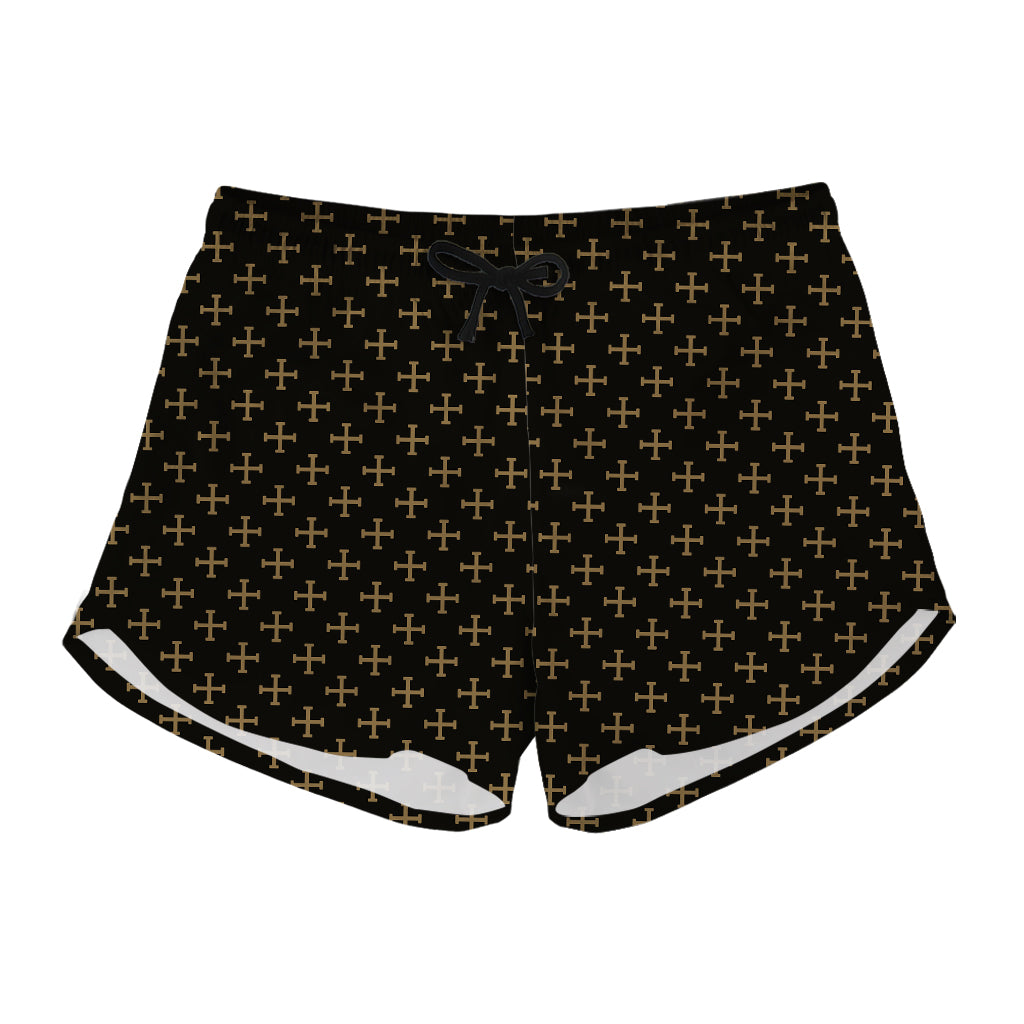 Cross Orthodox Pattern Print Women's Shorts