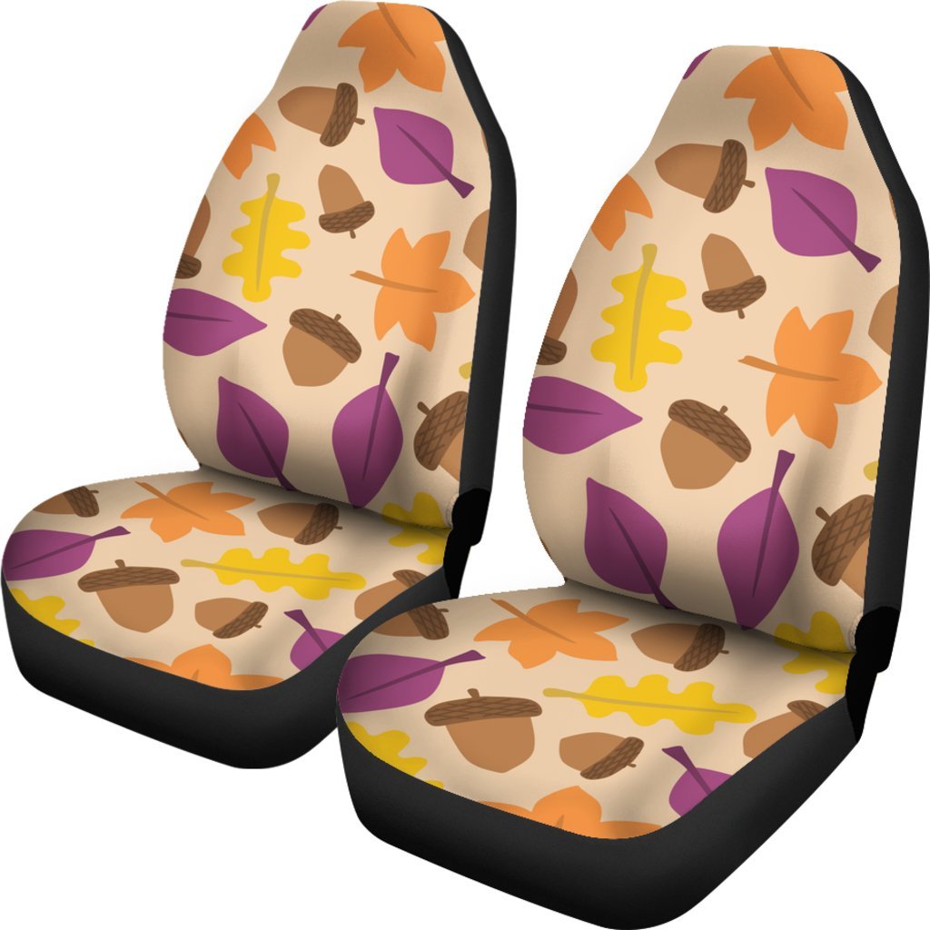 Cute Acorn Leaf Universal Fit Car Seat Covers