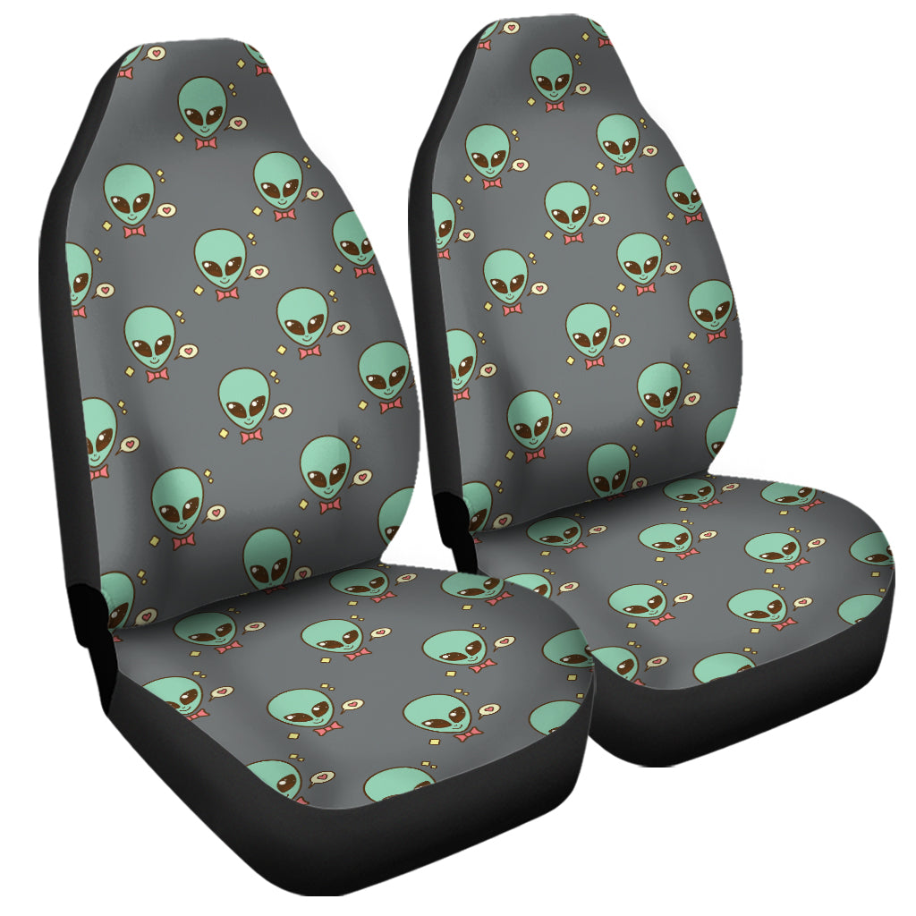 Cute Alien With Bow Tie Print Universal Fit Car Seat Covers