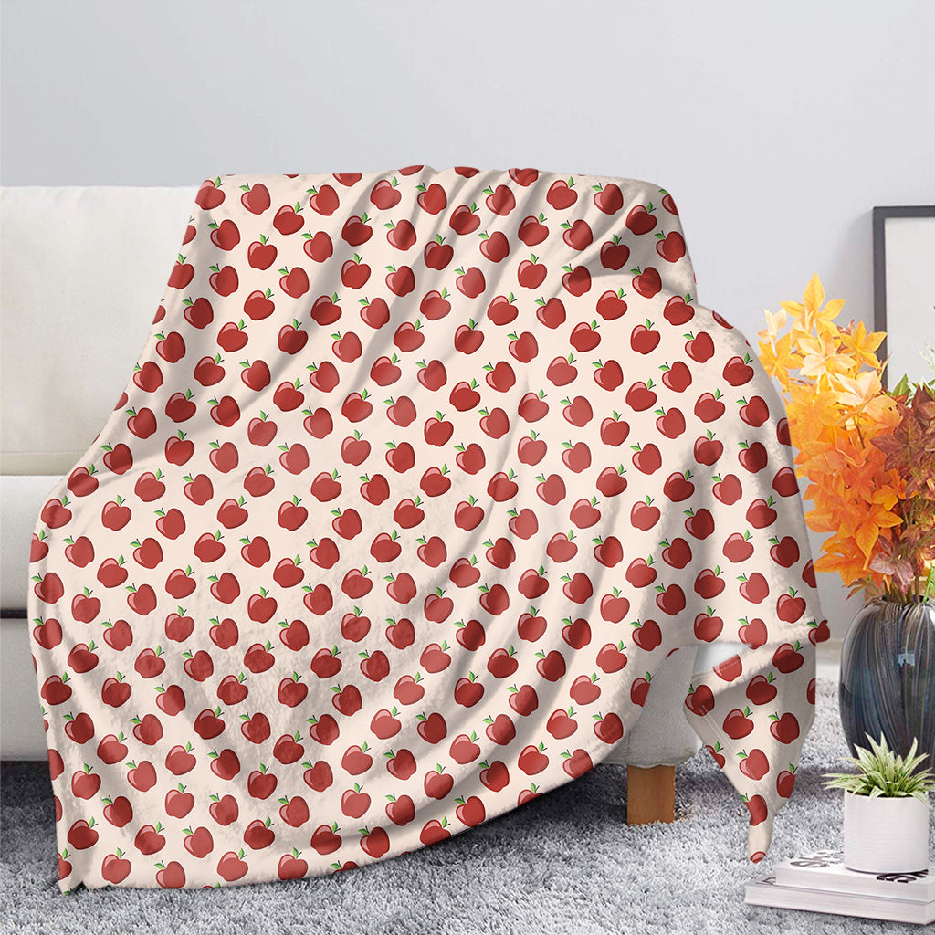 Cute Apple Pattern Print Blanket