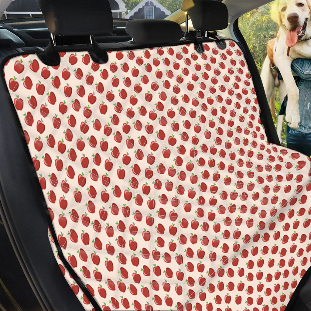 Cute Apple Pattern Print Pet Car Back Seat Cover