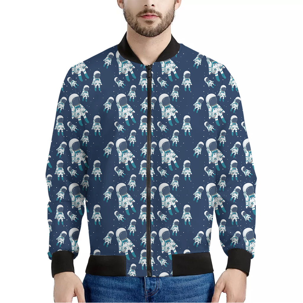 Cute Astronaut Pattern Print Men's Bomber Jacket