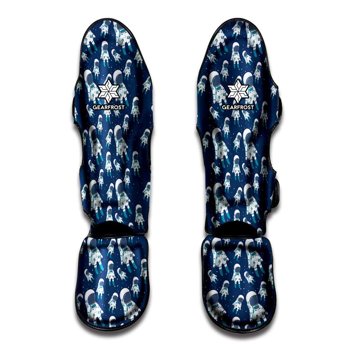 Cute Astronaut Pattern Print Muay Thai Shin Guards