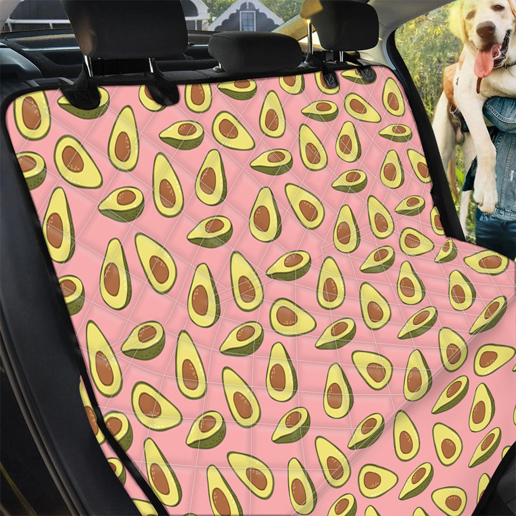 Cute Avocado Pattern Print Pet Car Back Seat Cover