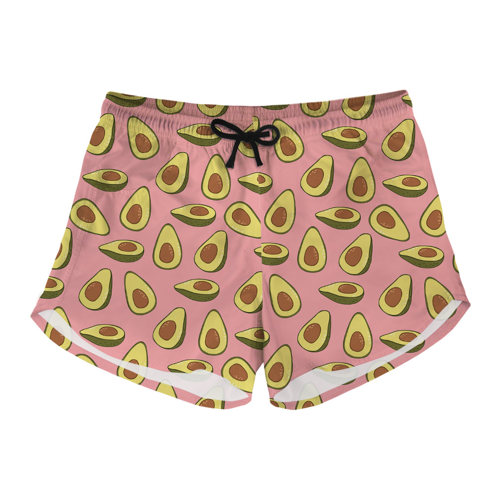 Cute Avocado Pattern Print Women's Shorts