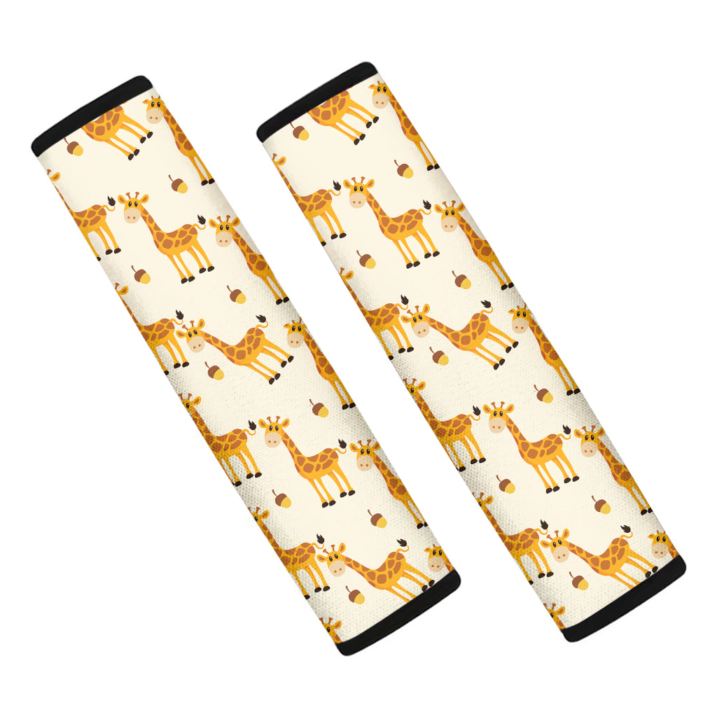 Cute Baby Giraffe Pattern Print Car Seat Belt Covers