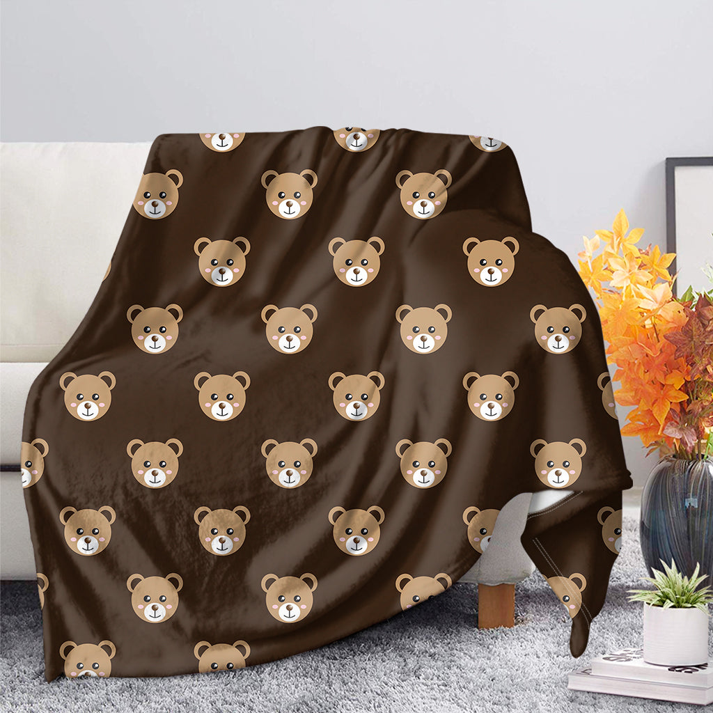 Cute Baby Grizzly Bear Pattern Print Blanket