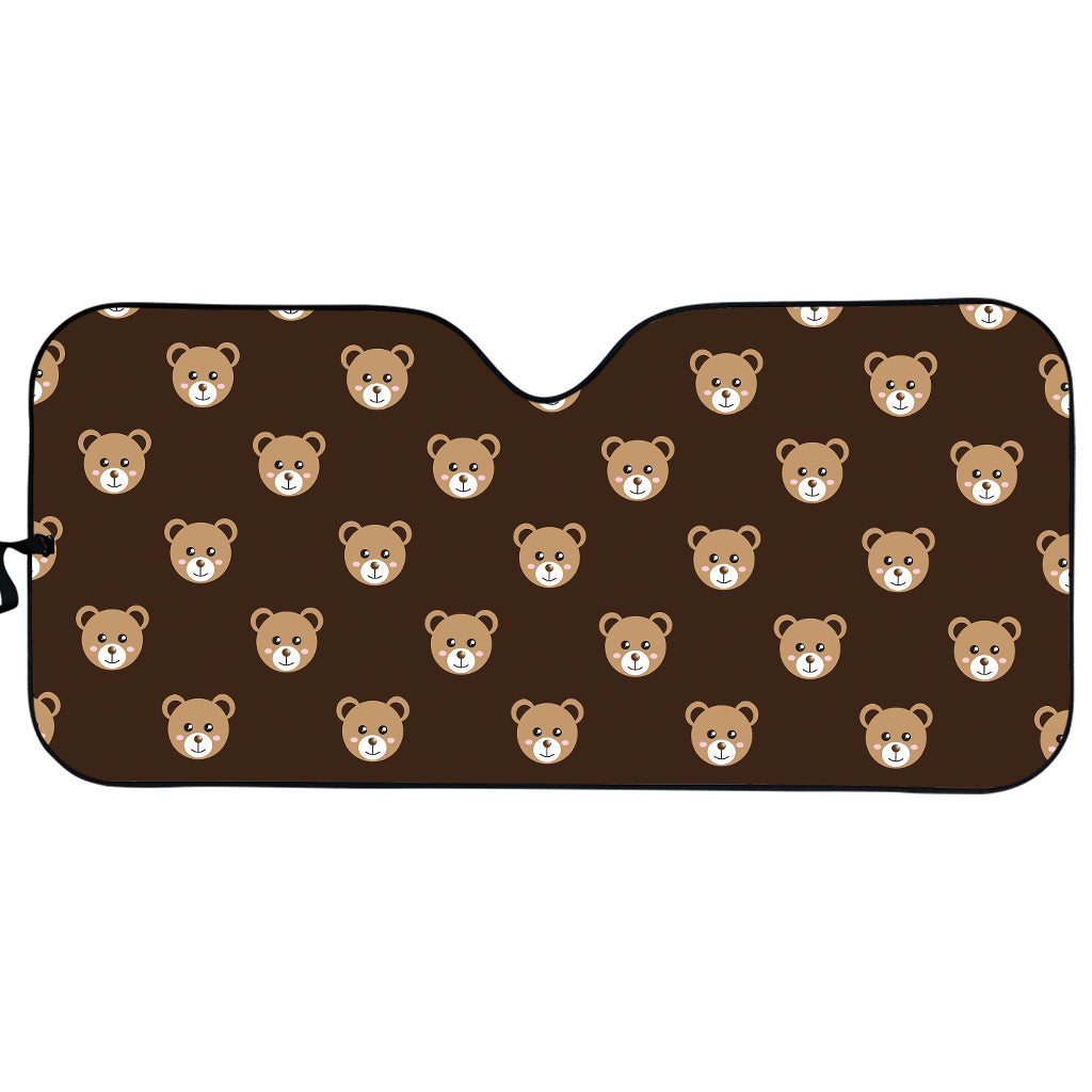 Cute Baby Grizzly Bear Pattern Print Car Sun Shade