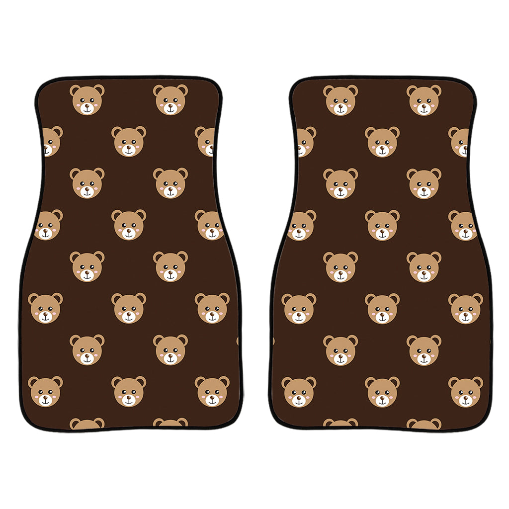 Cute Baby Grizzly Bear Pattern Print Front Car Floor Mats