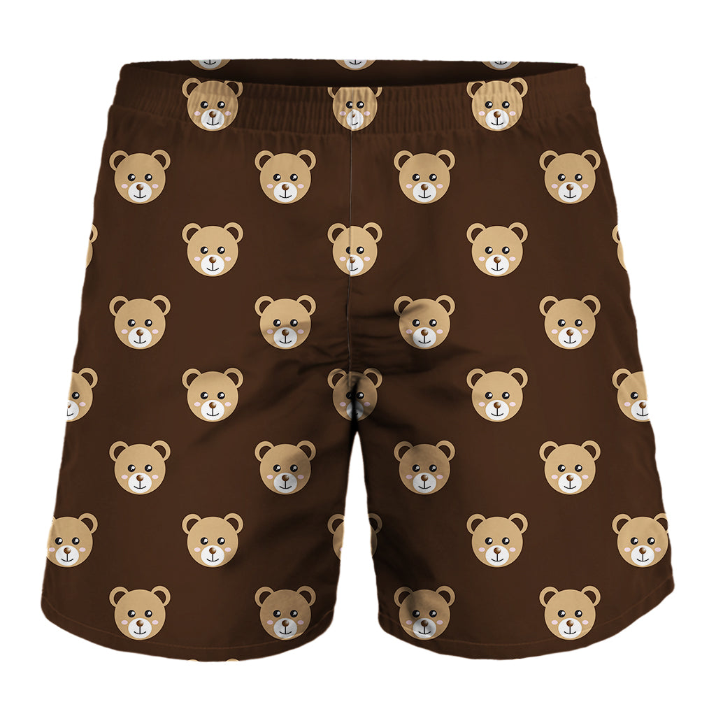 Cute Baby Grizzly Bear Pattern Print Men's Shorts