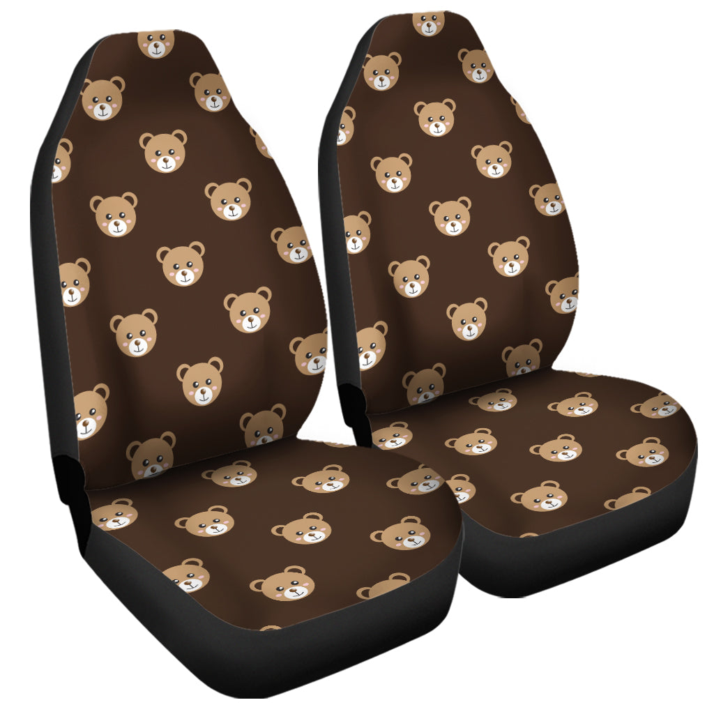 Cute Baby Grizzly Bear Pattern Print Universal Fit Car Seat Covers