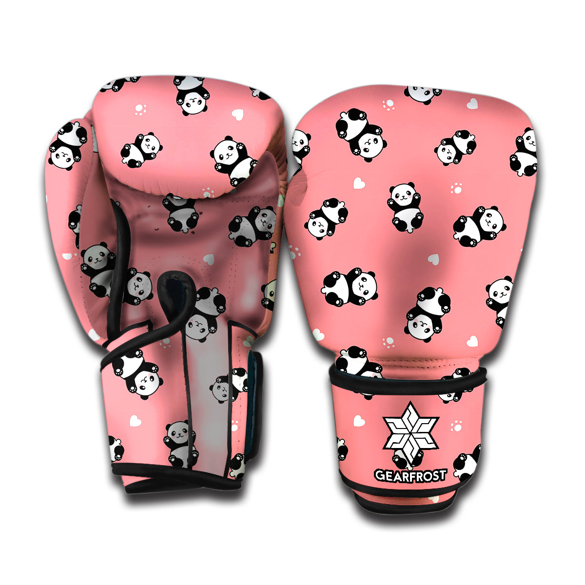 Cute Baby Panda Pattern Print Boxing Gloves