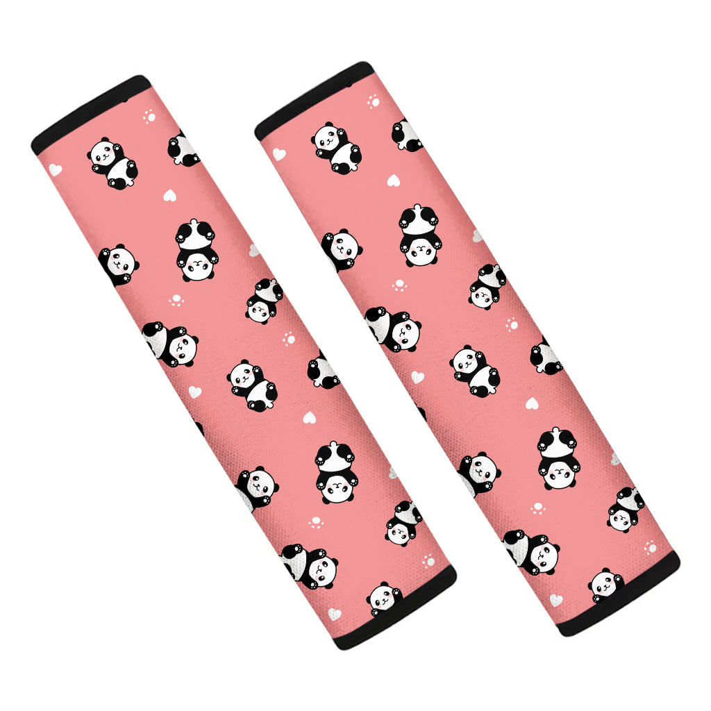 Cute Baby Panda Pattern Print Car Seat Belt Covers