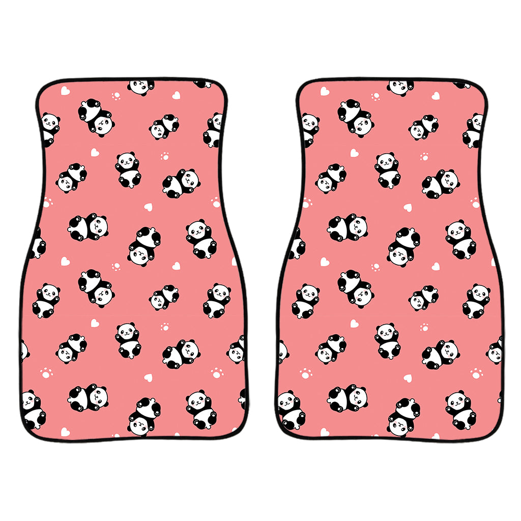 Cute Baby Panda Pattern Print Front Car Floor Mats