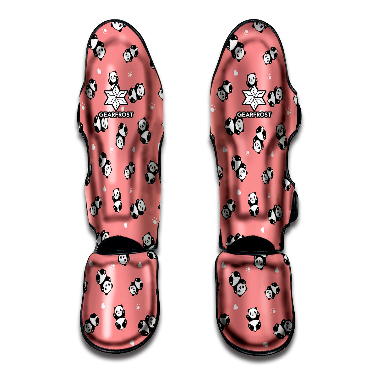 Cute Baby Panda Pattern Print Muay Thai Shin Guards