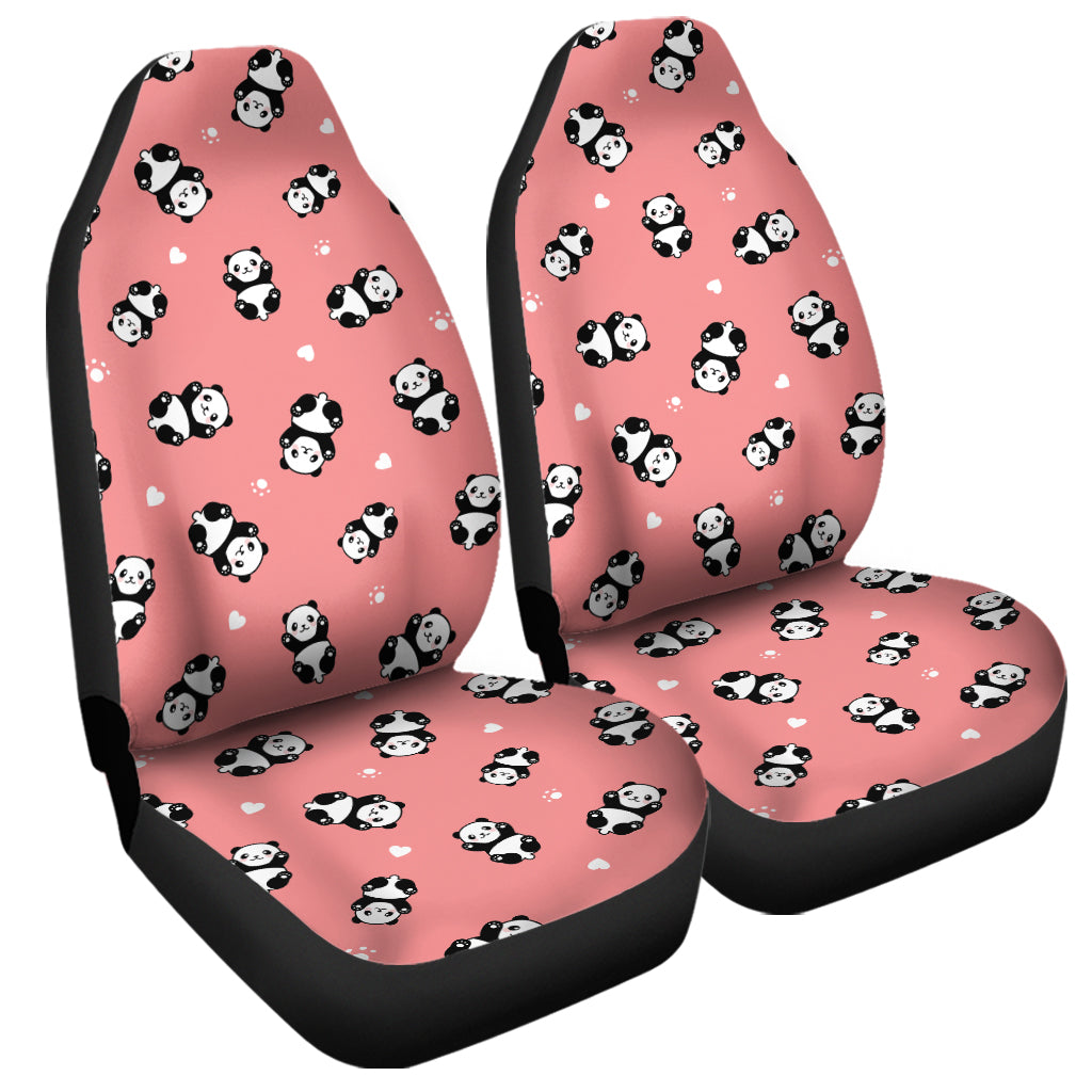 Cute Baby Panda Pattern Print Universal Fit Car Seat Covers