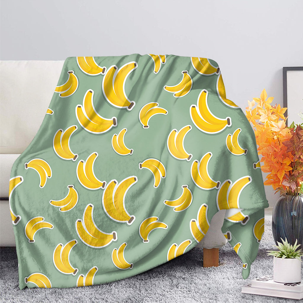 Cute Banana Pattern Print Blanket