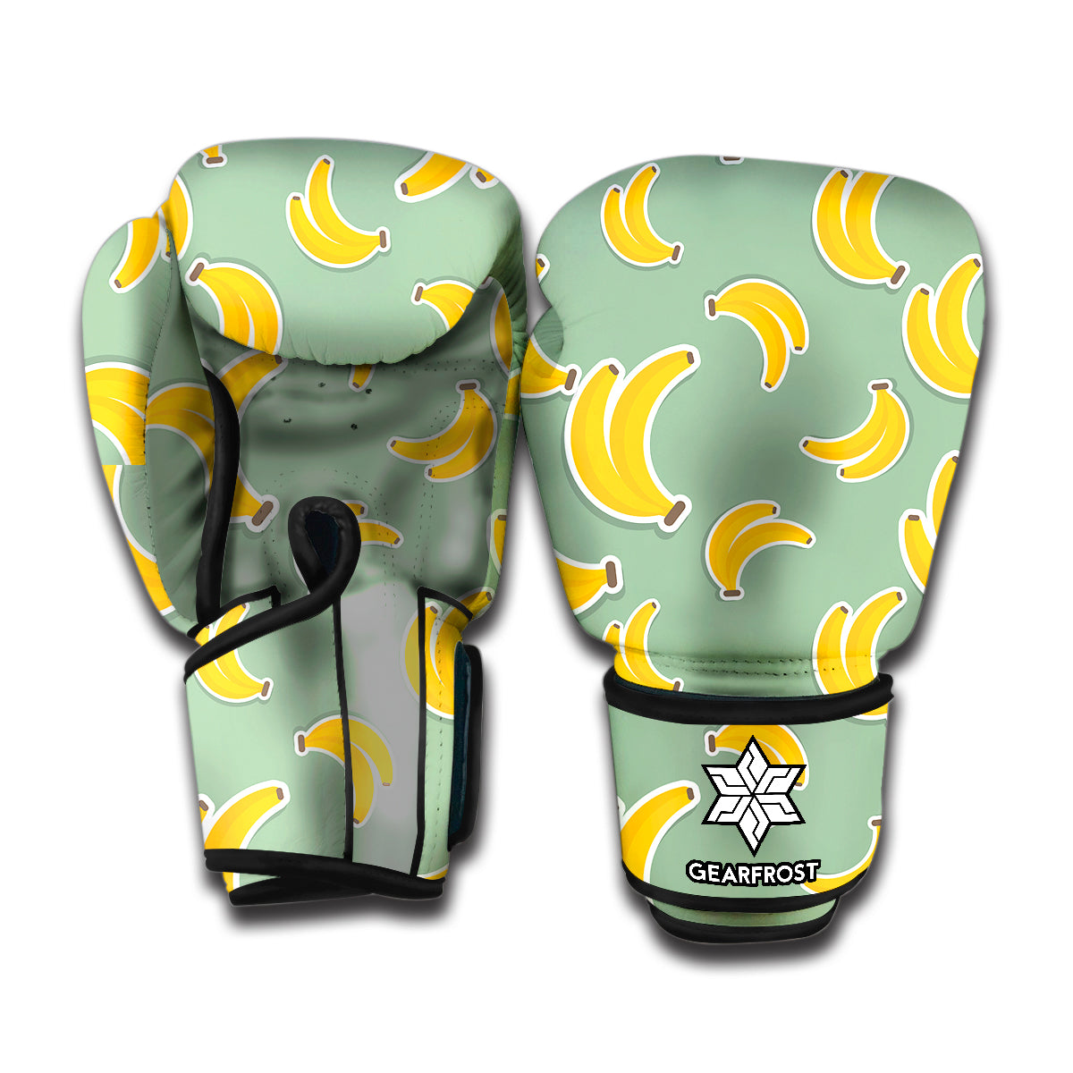 Cute Banana Pattern Print Boxing Gloves