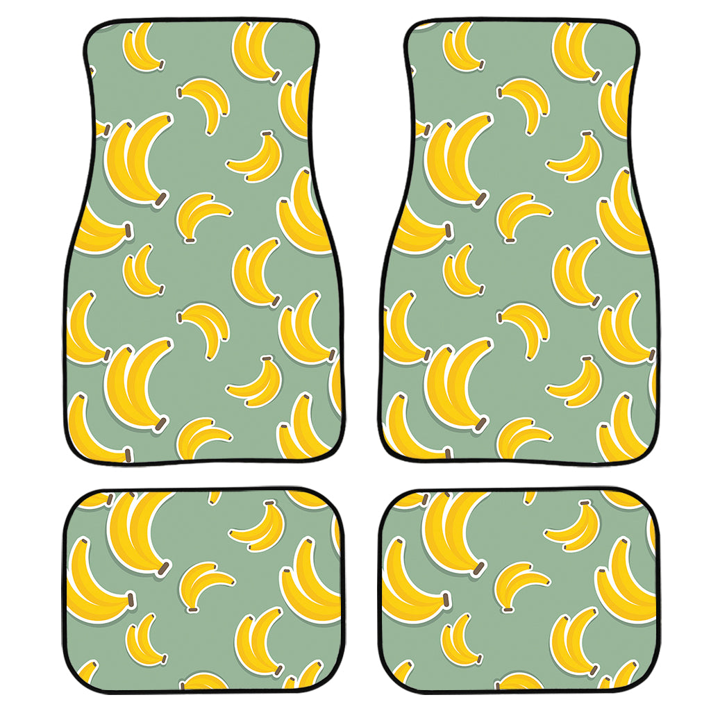 Cute Banana Pattern Print Front and Back Car Floor Mats