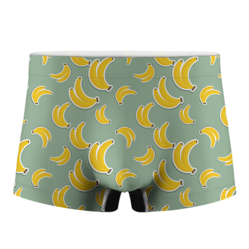 Cute Banana Pattern Print Men's Boxer Briefs