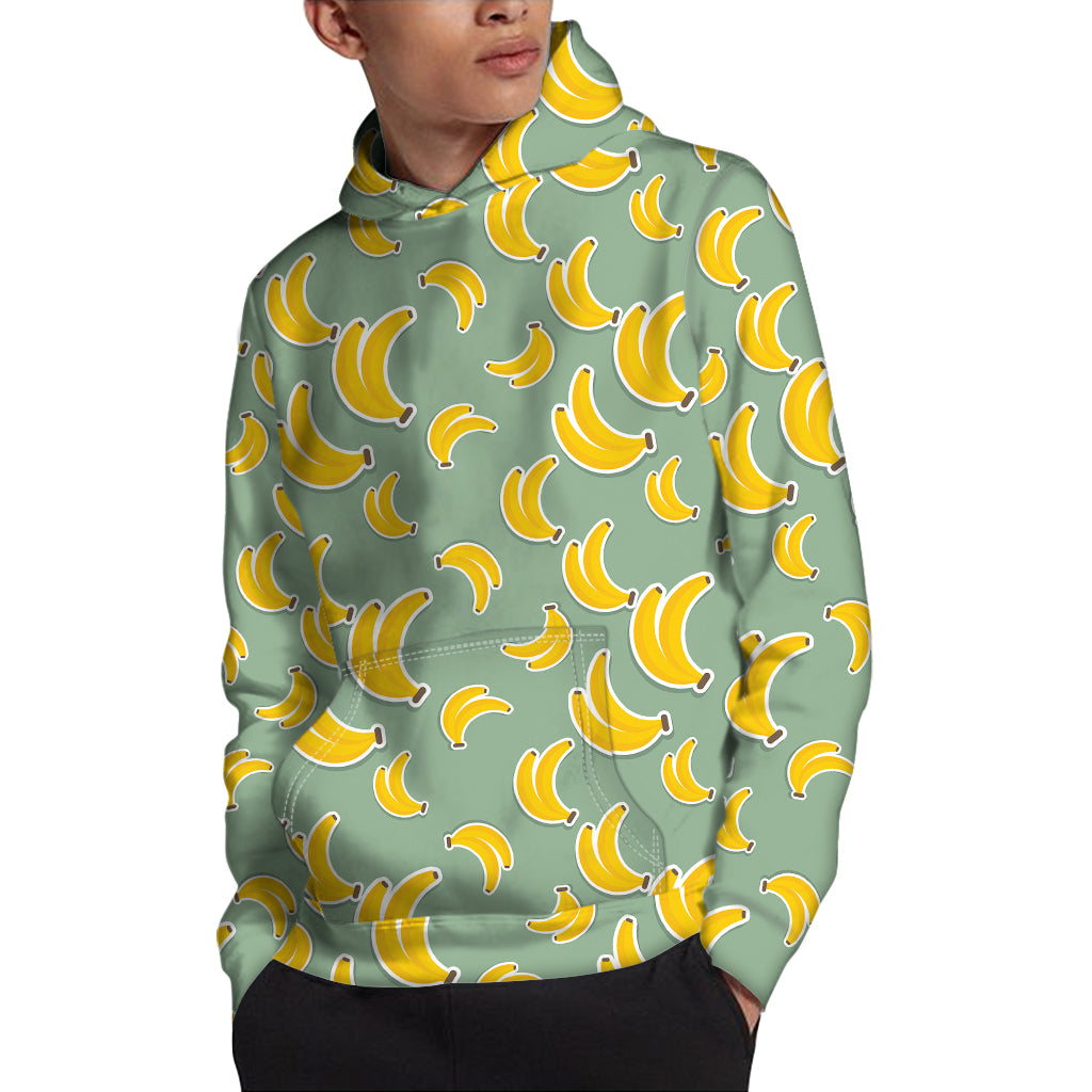 Cute Banana Pattern Print Pullover Hoodie